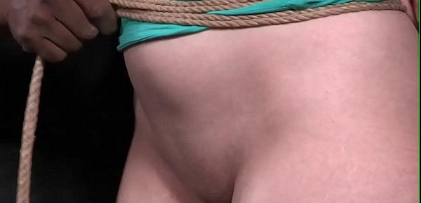  Nt submissive caned and whipped while tied up